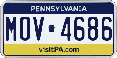 PA license plate MOV4686