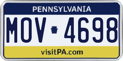 PA license plate MOV4698