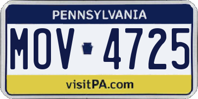 PA license plate MOV4725