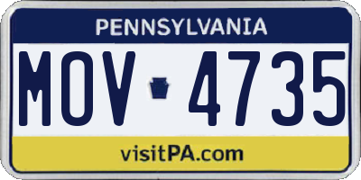 PA license plate MOV4735