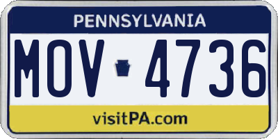 PA license plate MOV4736
