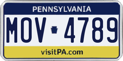 PA license plate MOV4789