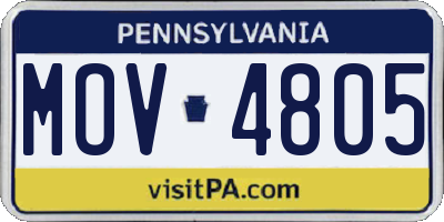 PA license plate MOV4805