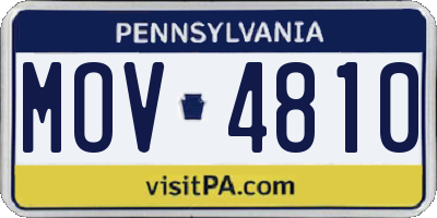 PA license plate MOV4810