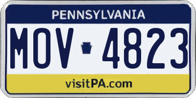 PA license plate MOV4823