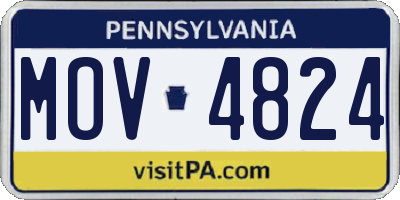 PA license plate MOV4824
