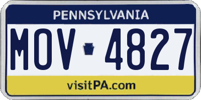 PA license plate MOV4827