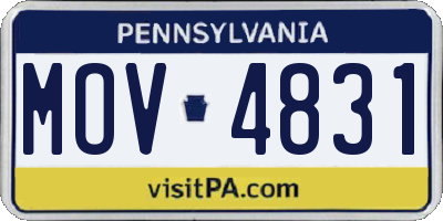 PA license plate MOV4831