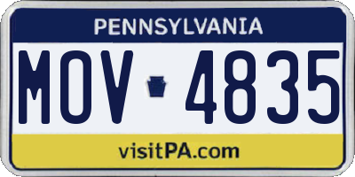 PA license plate MOV4835