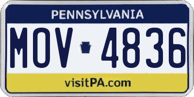 PA license plate MOV4836