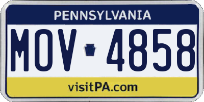 PA license plate MOV4858