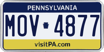 PA license plate MOV4877
