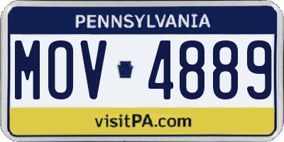 PA license plate MOV4889