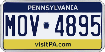 PA license plate MOV4895