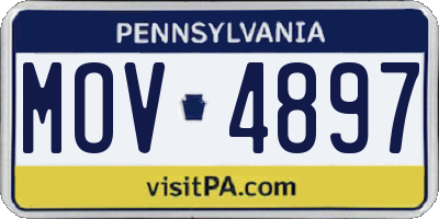 PA license plate MOV4897