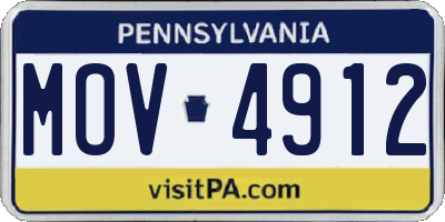 PA license plate MOV4912