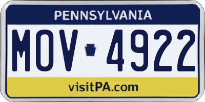 PA license plate MOV4922