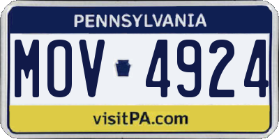 PA license plate MOV4924