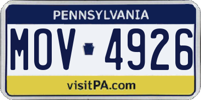 PA license plate MOV4926