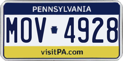 PA license plate MOV4928