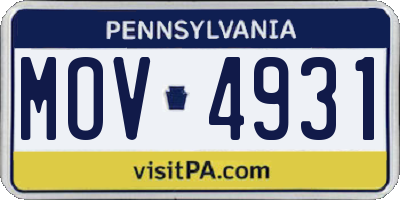 PA license plate MOV4931