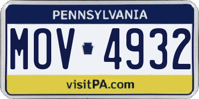 PA license plate MOV4932