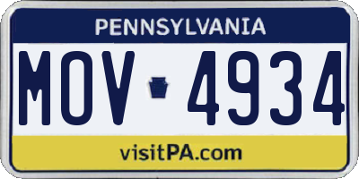 PA license plate MOV4934