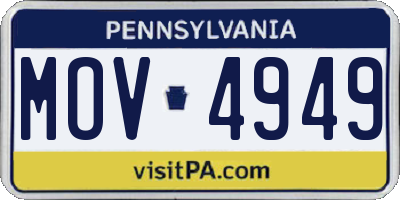 PA license plate MOV4949