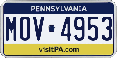 PA license plate MOV4953