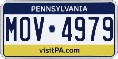 PA license plate MOV4979