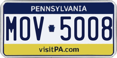 PA license plate MOV5008