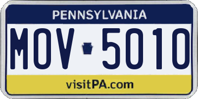 PA license plate MOV5010