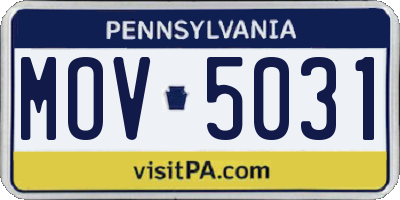 PA license plate MOV5031