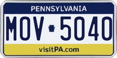 PA license plate MOV5040