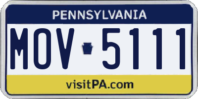 PA license plate MOV5111