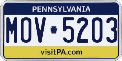 PA license plate MOV5203