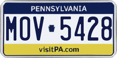 PA license plate MOV5428