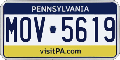 PA license plate MOV5619