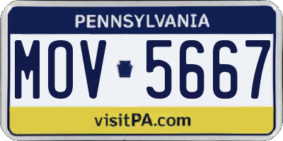 PA license plate MOV5667
