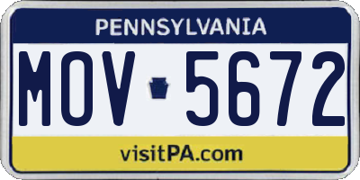 PA license plate MOV5672