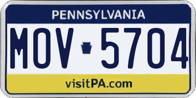 PA license plate MOV5704