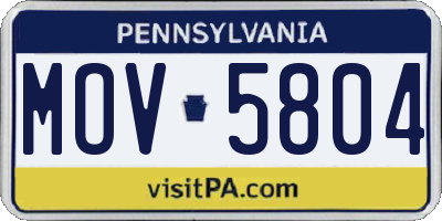 PA license plate MOV5804