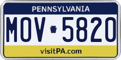 PA license plate MOV5820