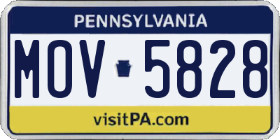 PA license plate MOV5828