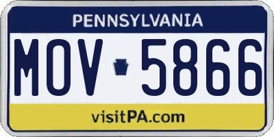 PA license plate MOV5866