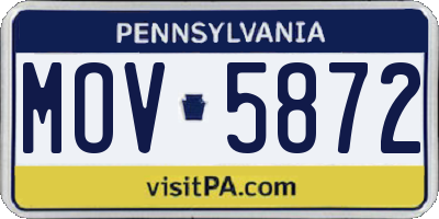 PA license plate MOV5872