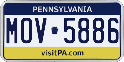 PA license plate MOV5886