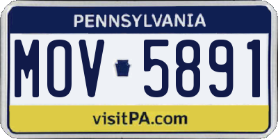 PA license plate MOV5891