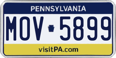 PA license plate MOV5899