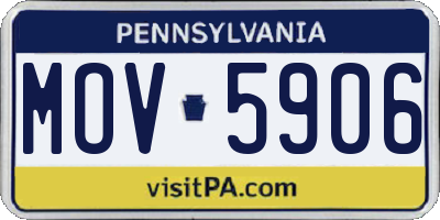 PA license plate MOV5906